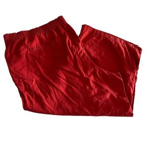 Old Navy Wide Leg Linen Capri Pants In Red Plus Size 3X